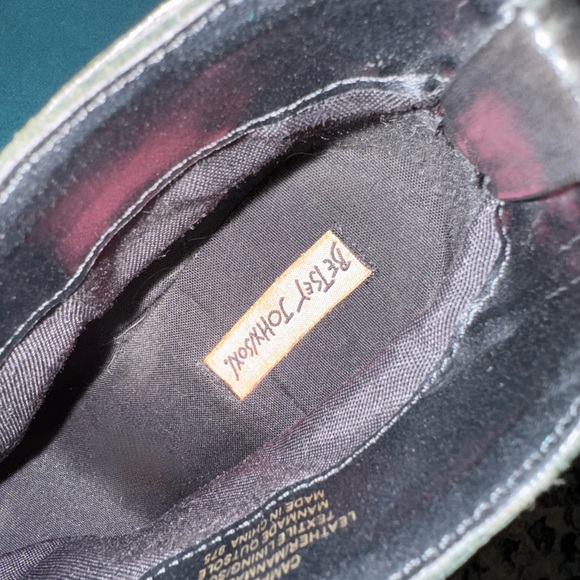 Betsy Johnson Black Leather Gold Stud Pull on Boots - Picture 7 of 7